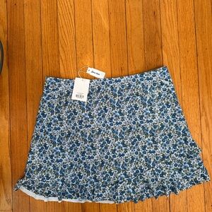 Lime Ricki Blue and Green Floral Bikini Bottom Cover-Up